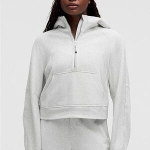 Lululemon Athletica White Gray Oversized Polo Sweatshirt